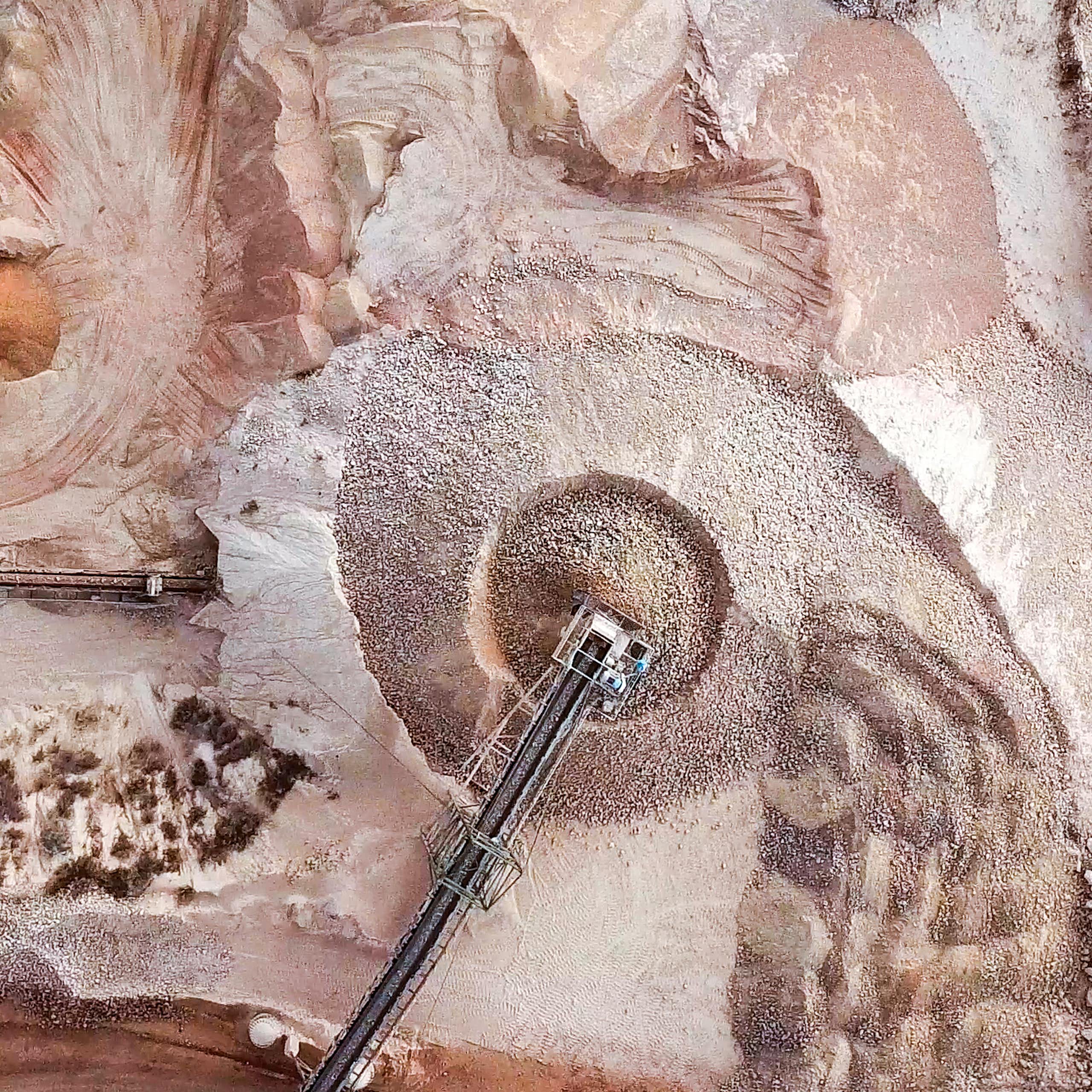 Birds eye view of quarry