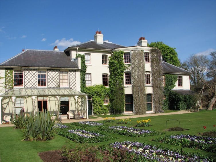 A stately home and garden.