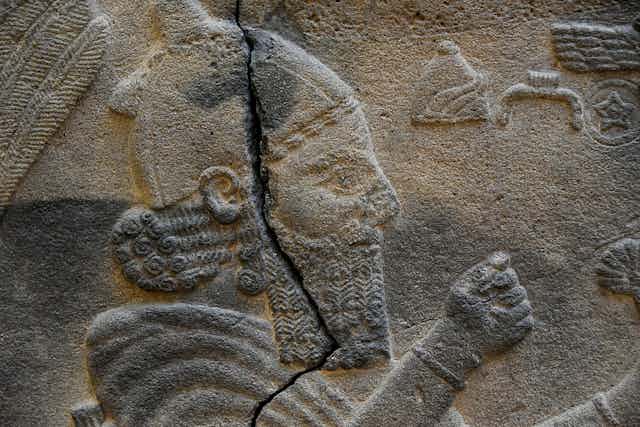 stone relief of a regal man