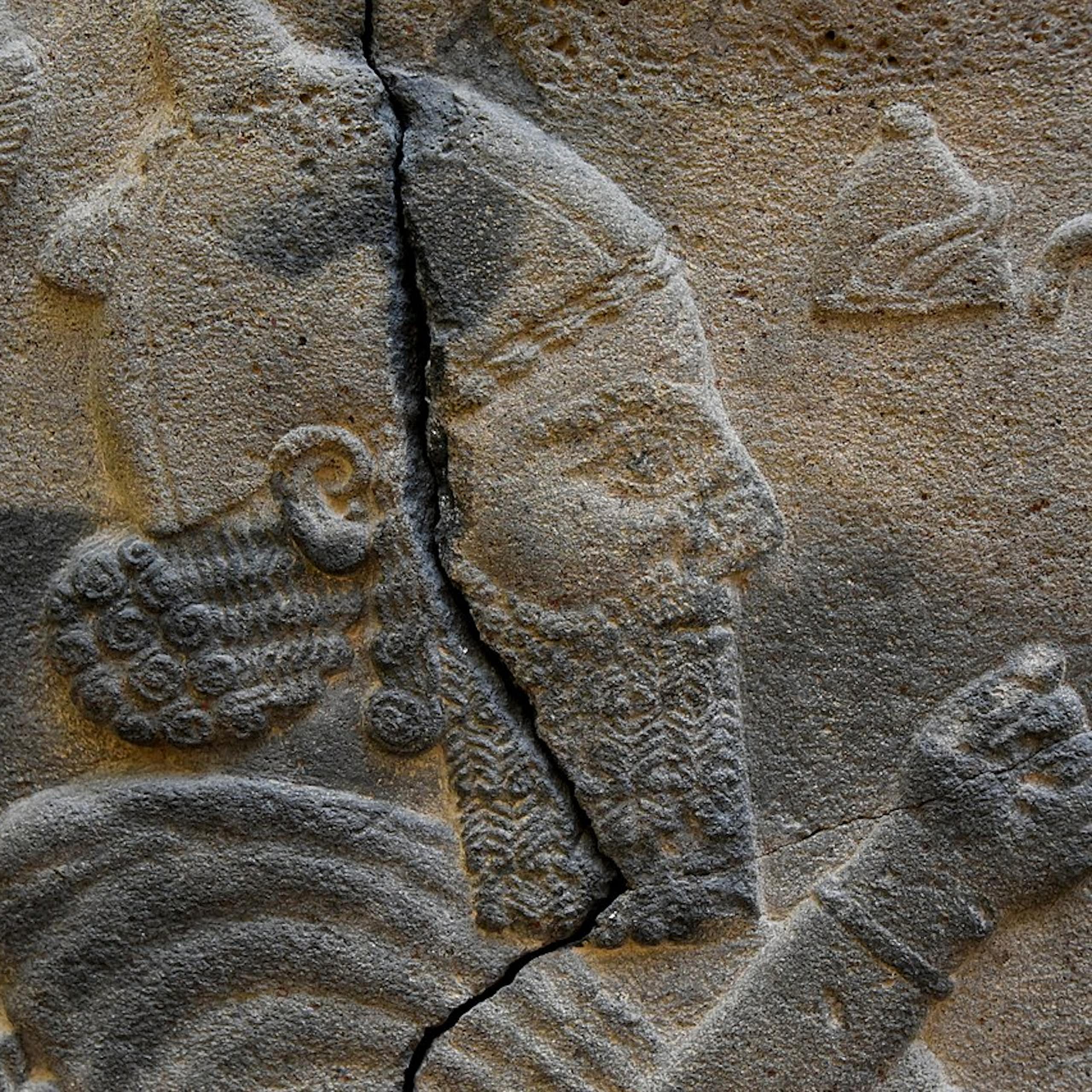 stone relief of a regal man