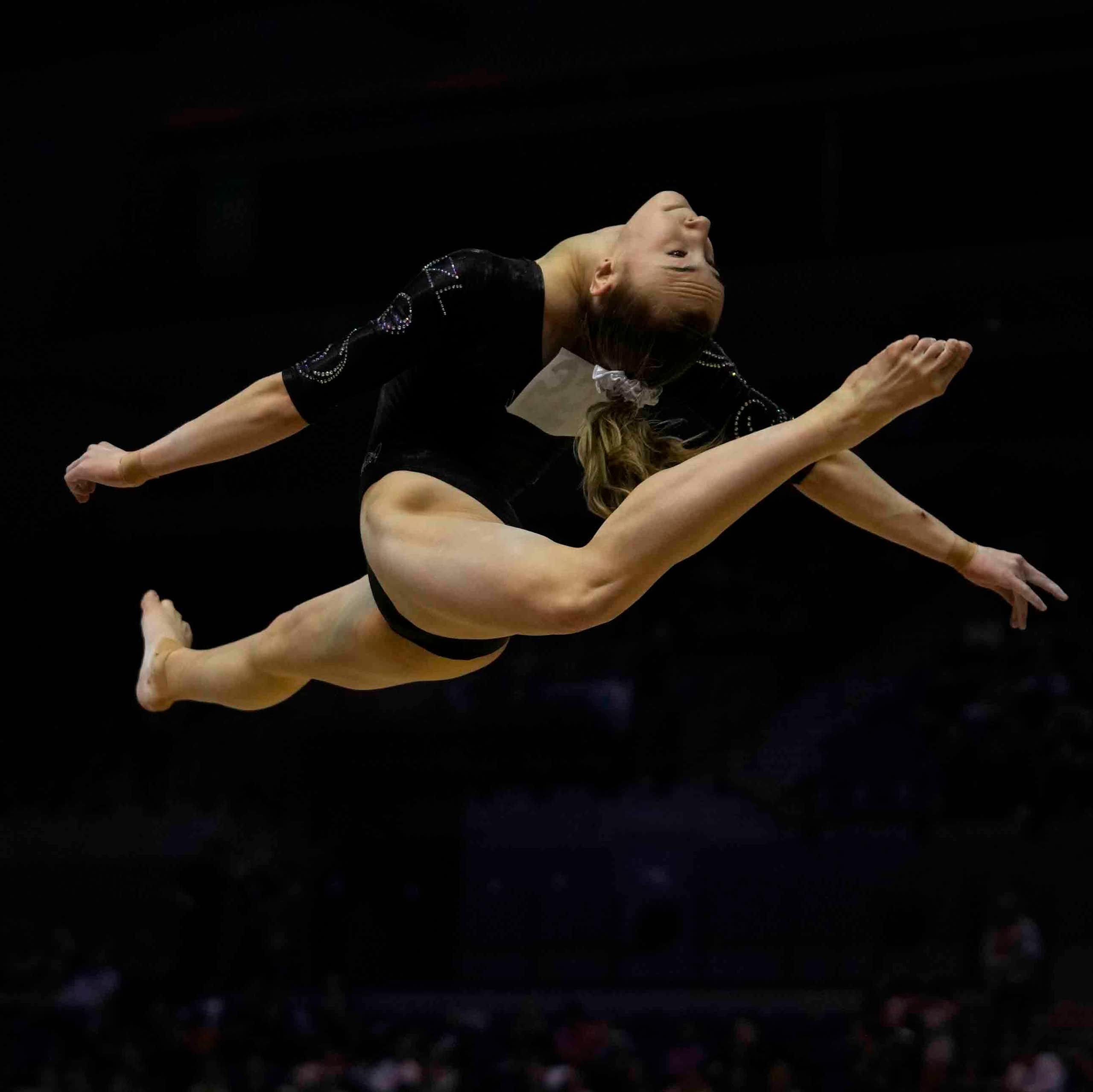 New Zealand's Keira Rolston-Larking competes on the balance beam