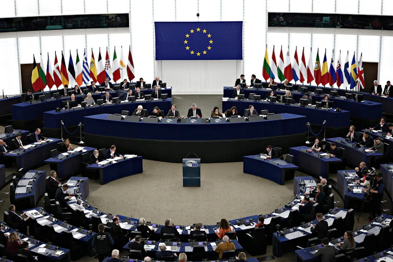 Séance plénière au Parlement européen à Strasbourg.