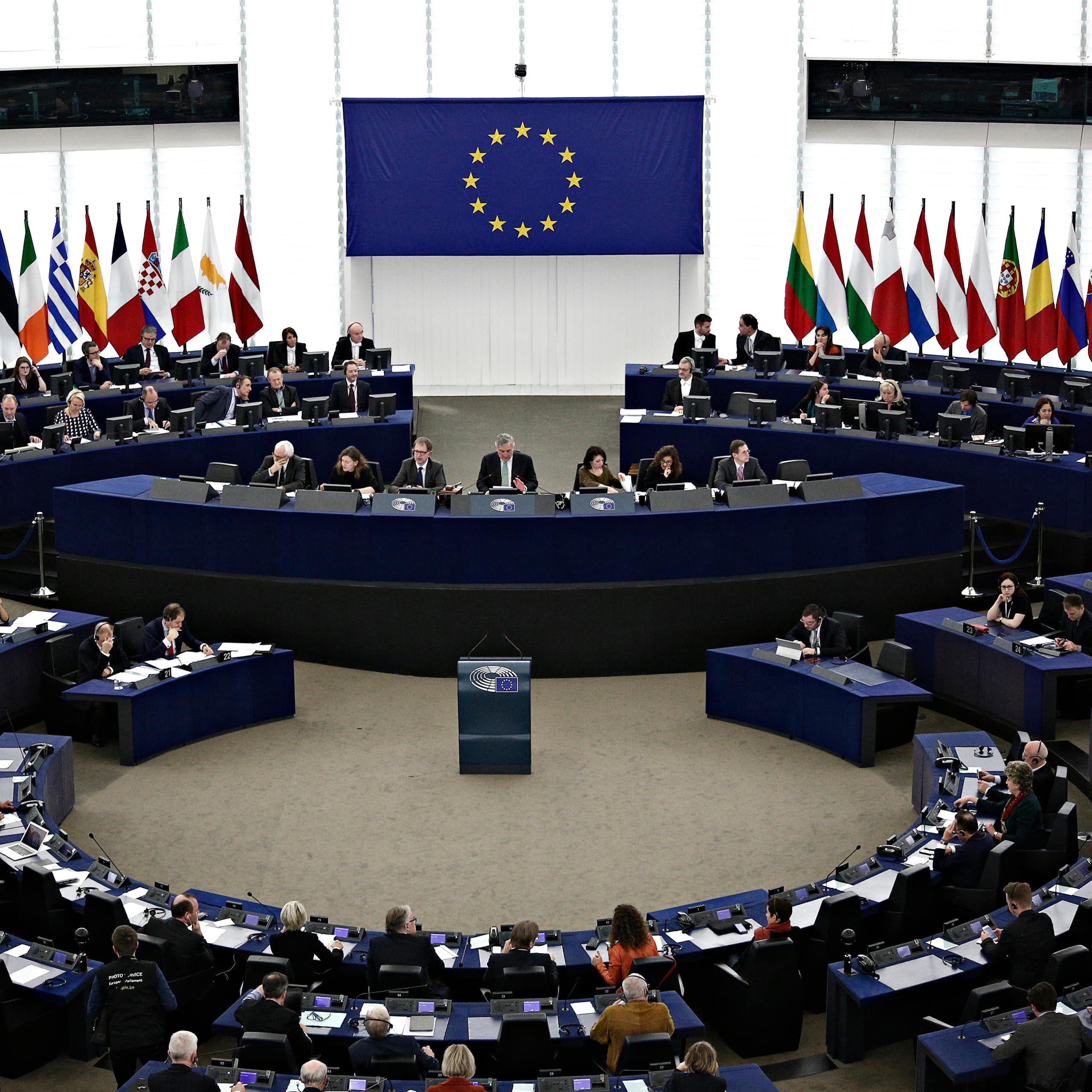 Séance plénière au Parlement européen à Strasbourg.