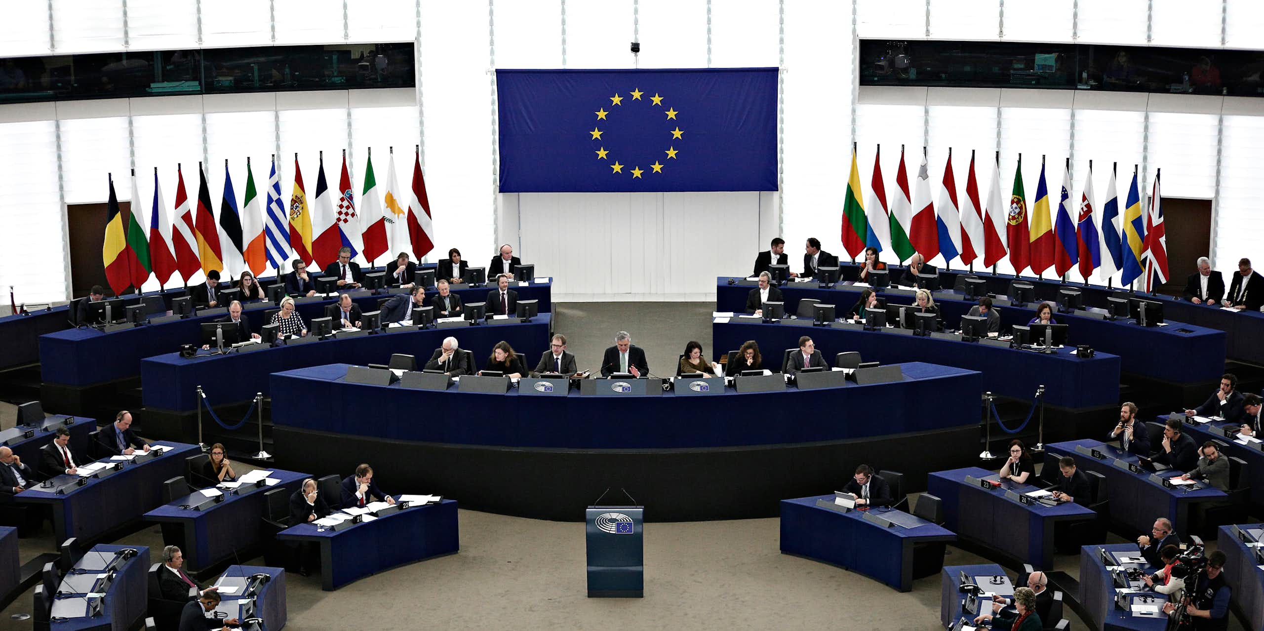 Séance plénière au Parlement européen à Strasbourg.