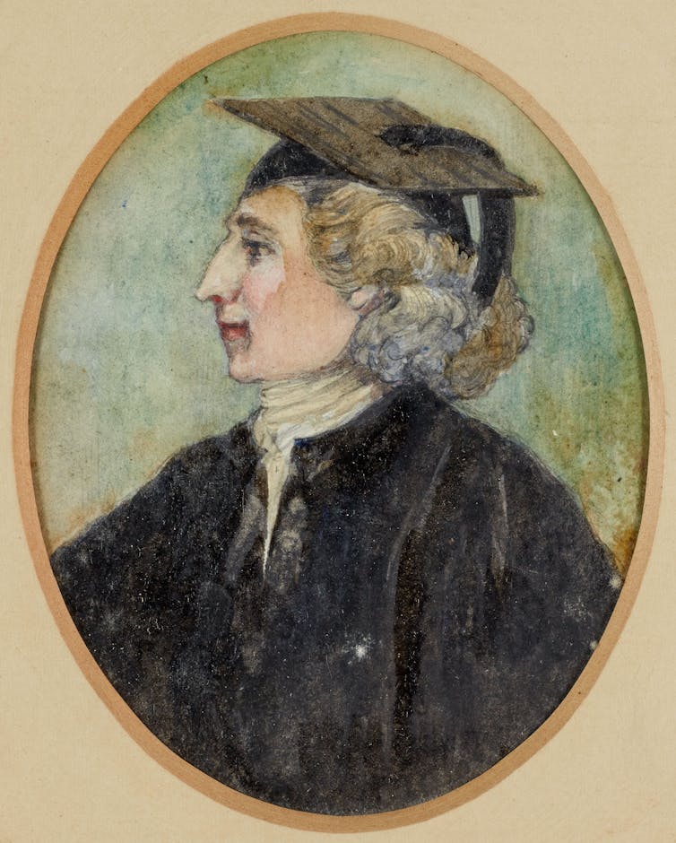 A painting of a scholar from the 1700s