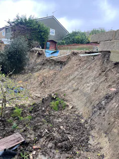 Debris and mud