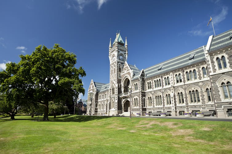 Otago University clock tower building