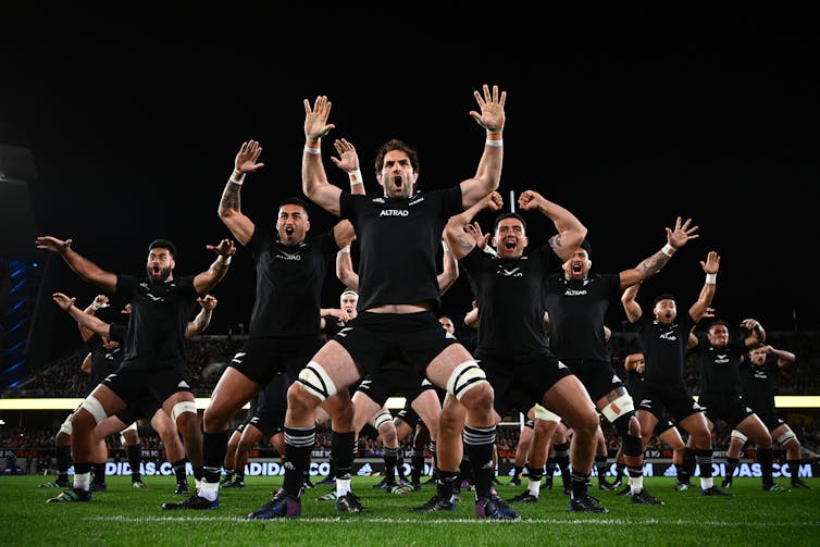 All Blacks doing the haka