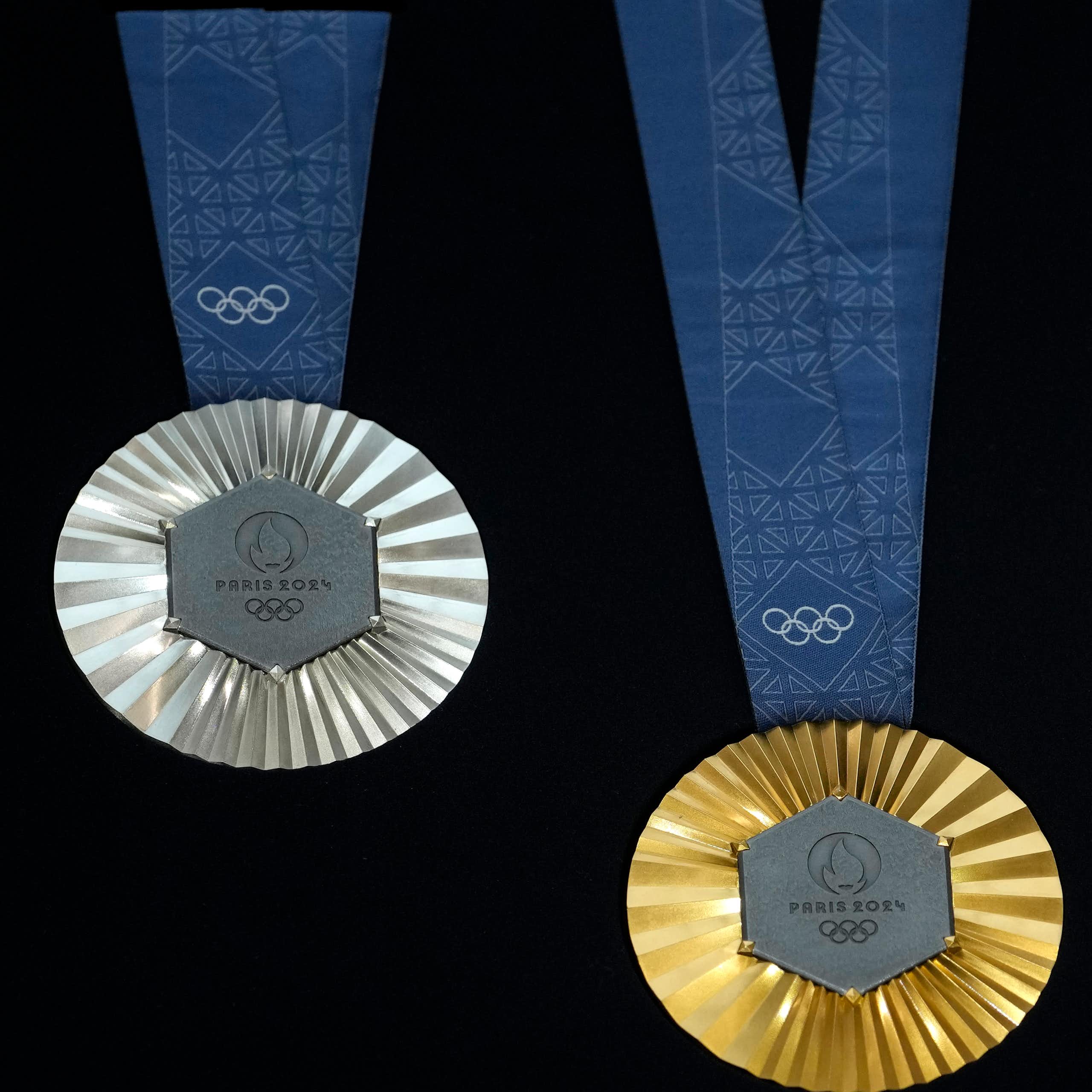The Paris 2024 Olympic medals are showcased