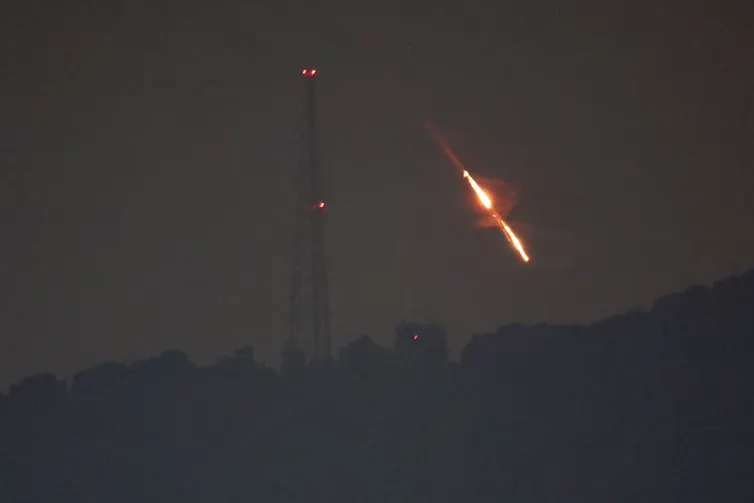 Drones or missiles aimed at targets in northern Israel.