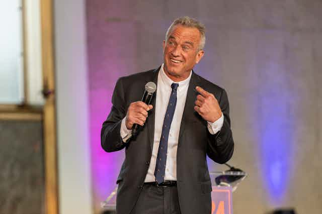 Robert F Kennedy Jr. speaking at an event