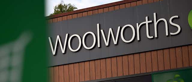 Woolworths storefront signage