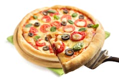 A vegetarian pizza.