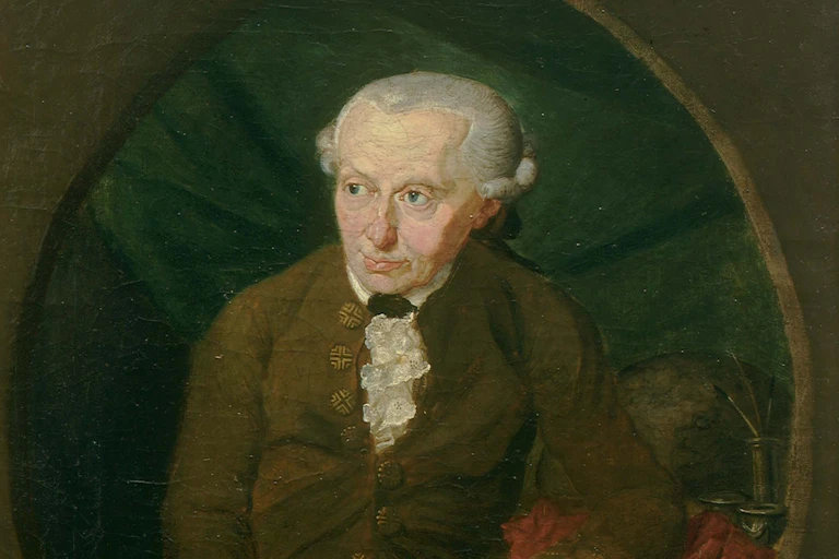 Retrato de Immanuel Kant por Gottlieb Doebler.