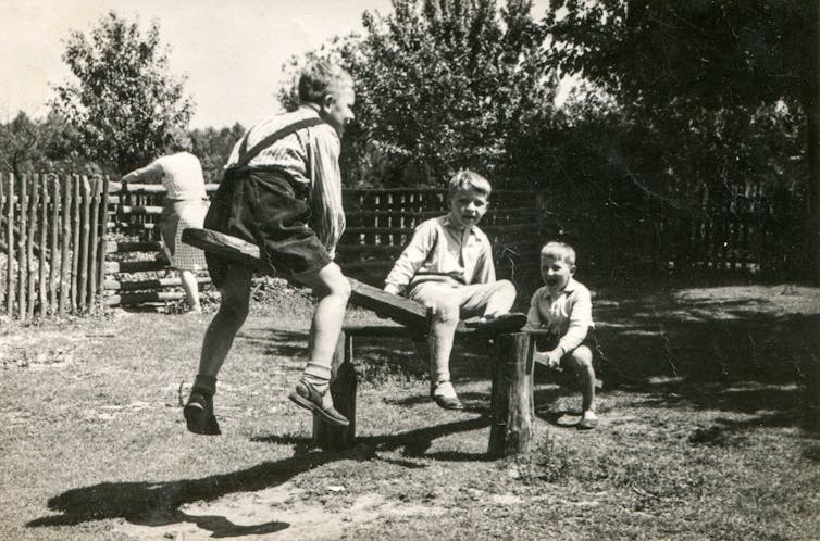 Kids in the 60s playing