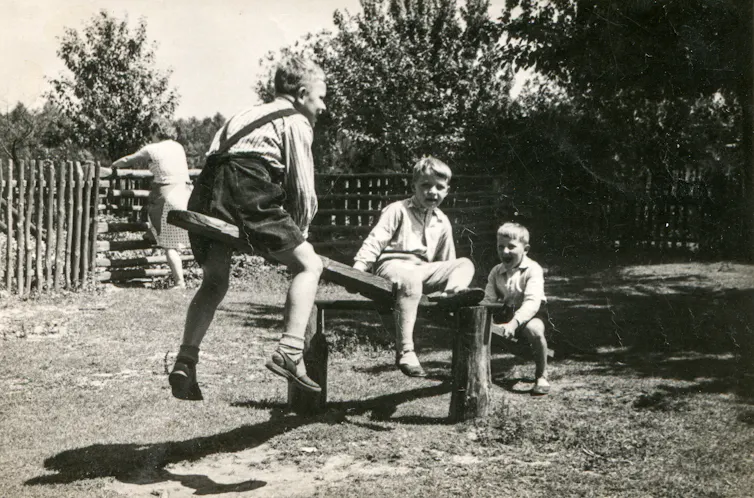 Kids in the 60s playing