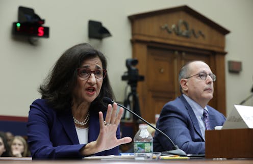 Columbia president holds her own under congressional grilling over campus antisemitism that felled the leaders of Harvard and Penn