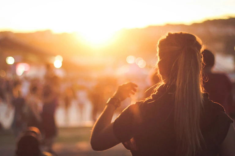 Woman at a festival