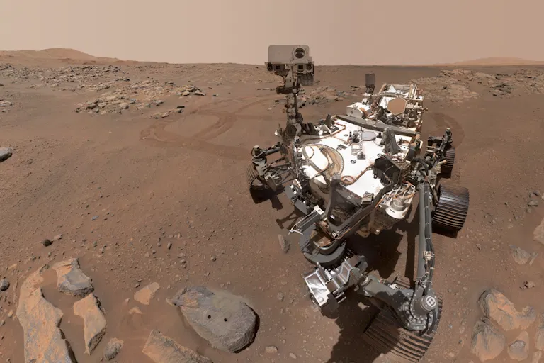 Perseverance rover taking a selfie on Mars.