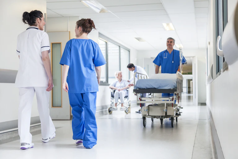 Hospital corridor.
