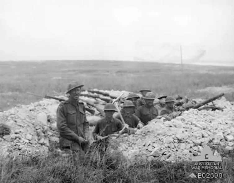 American and Australian troops during the battle.