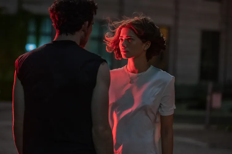 Zendaya as tennis pro Tashi in Challengers.