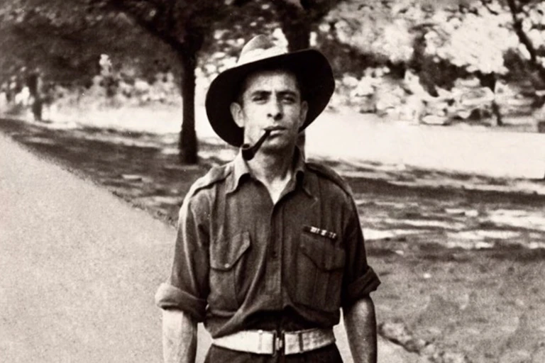Man in Australian wartime uniform