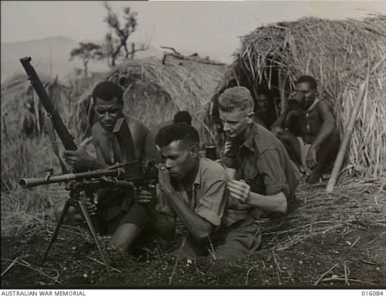 Weapons training for the Papuan Infantry Battalion.