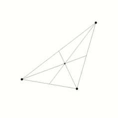 an animation of three dots moving around each other