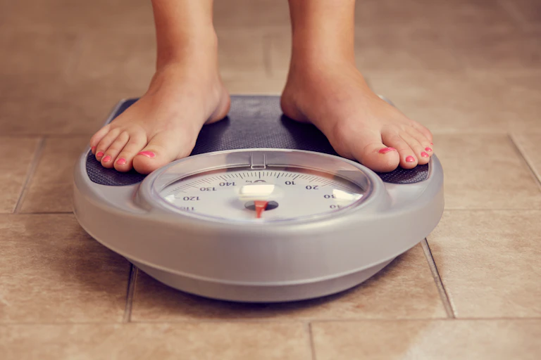 Person on scales