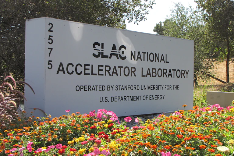 L'entrée du laboratoire national de l'accélérateur Slac à l'université de Stanford.