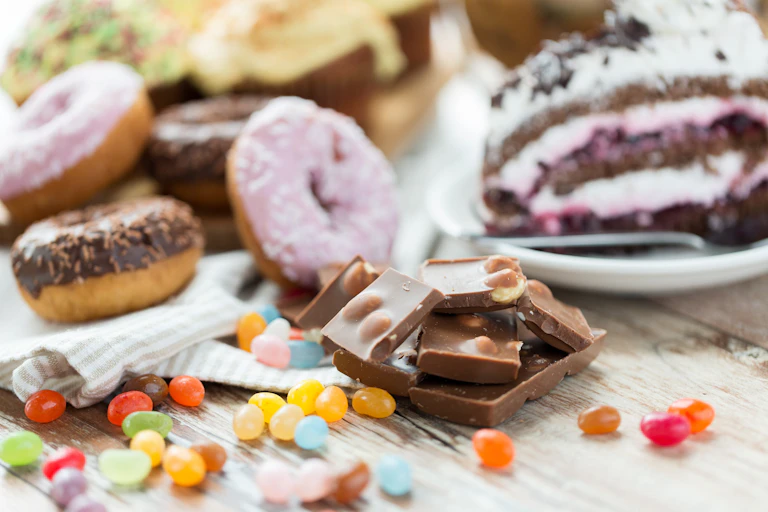 Cakes, sweets and chocolate