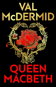 Book cover of Queen Macbeth featuring a rose.