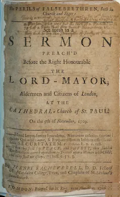 A photograph of an 18th-century book.
