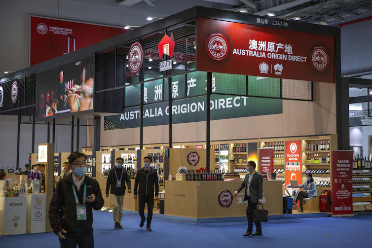 Australian products at Chinese import fair.