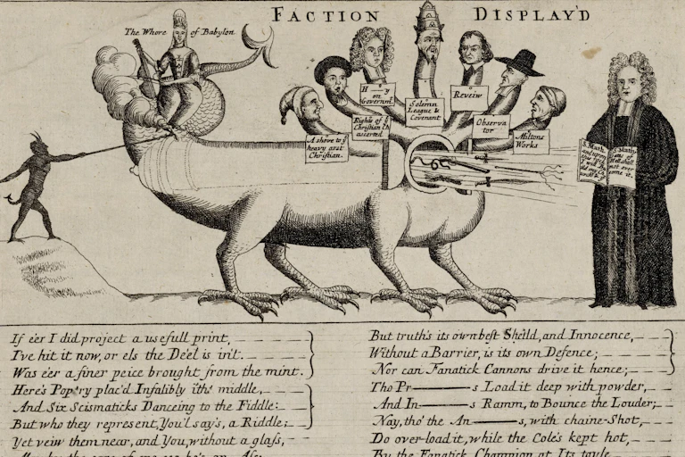 A satirical drawing from the 18th century.