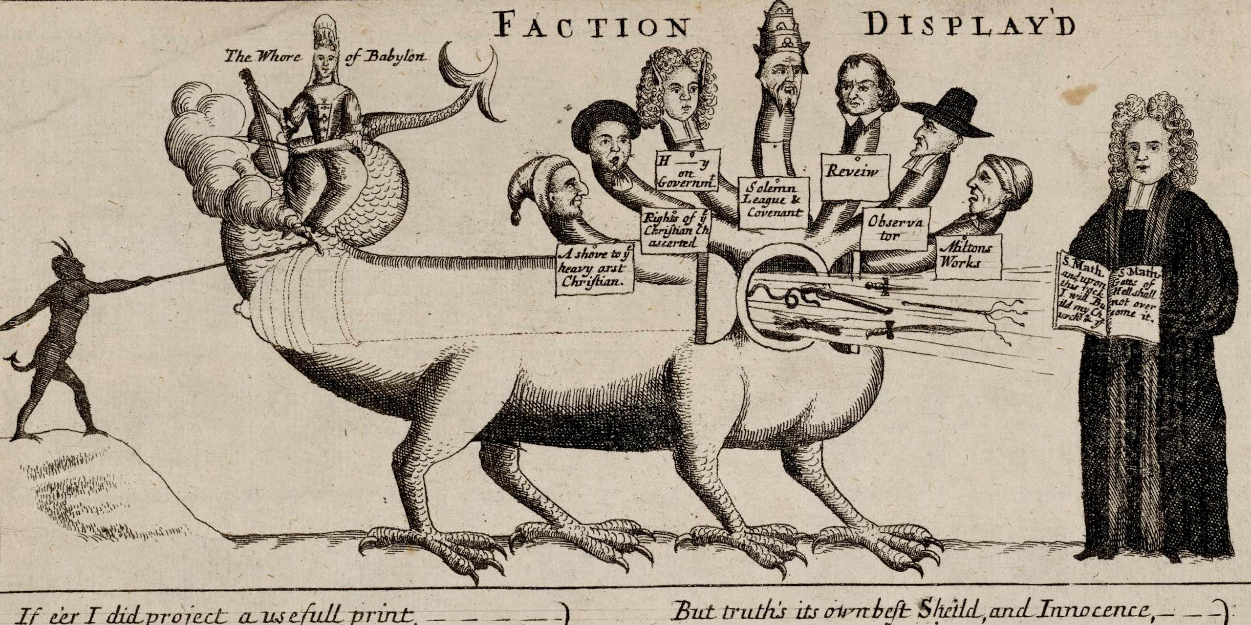 A satirical drawing from the 18th century.