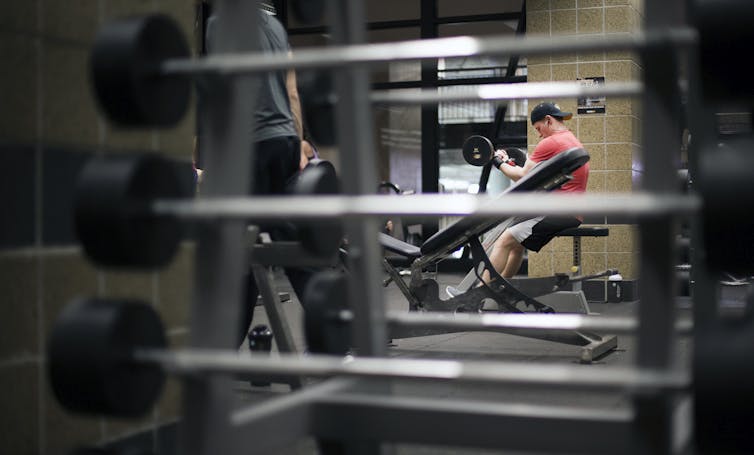 A man in the gym.