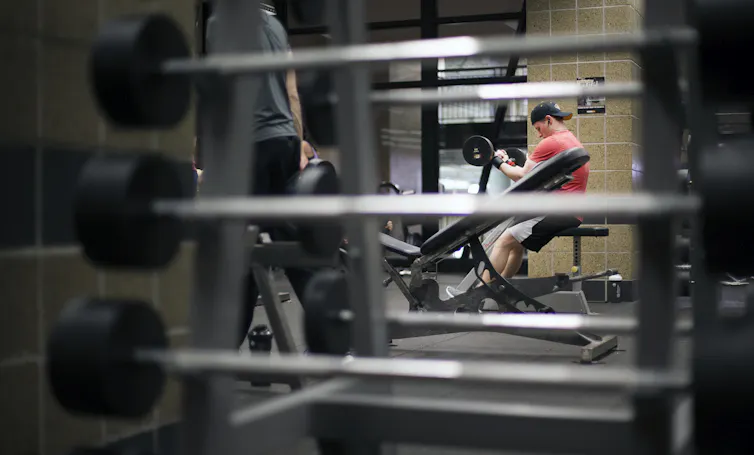 A man in the gym.