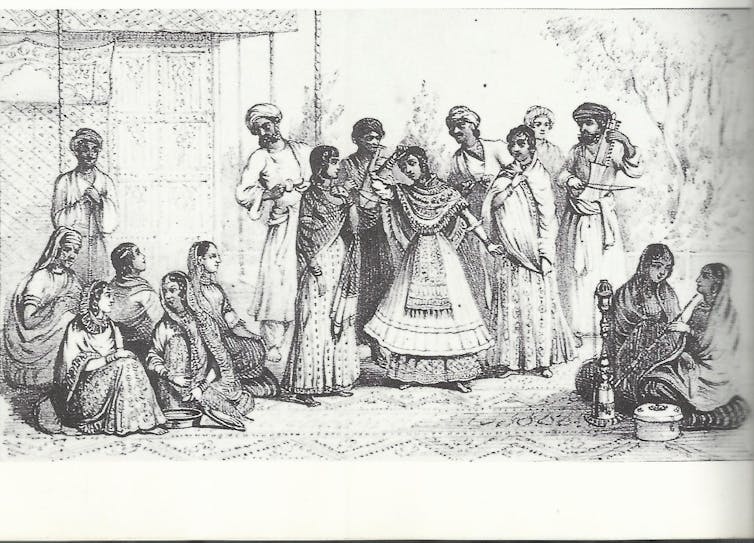 Black and white drawing.