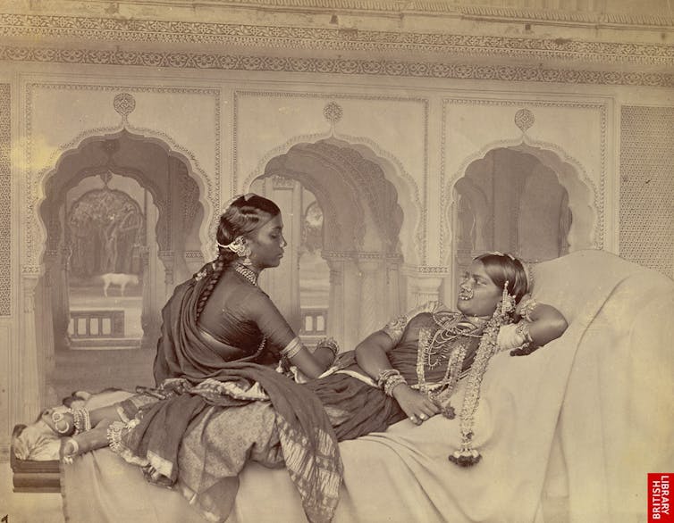 Who were the real courtesans at the heart of Netflix’s Heeramandi? 4 Two women lounging.