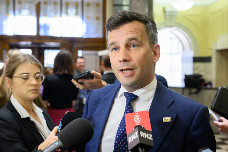 David Seymour speaking to media