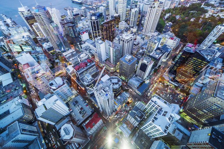 Aerial view of Auckland CBD