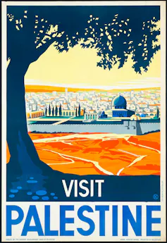 An artist's impression of Jerusalem's Old City, drawn from the top of a hill.