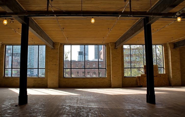 an empty warehouse space