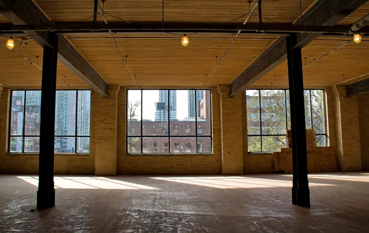 an empty warehouse space