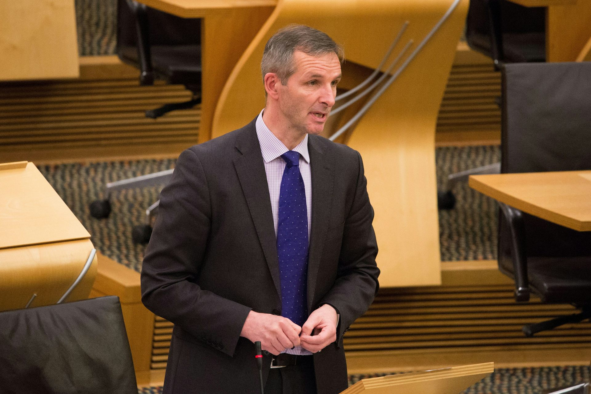 Liam McArthur talking at Holyrood