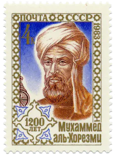 Digitalização de um selo postal com uma ilustração de um homem com barba, usando um turbante.