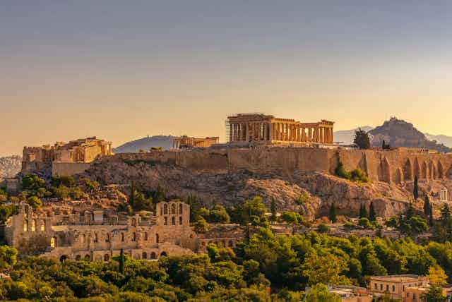 The Acropolis of Athens with the Parthenon.