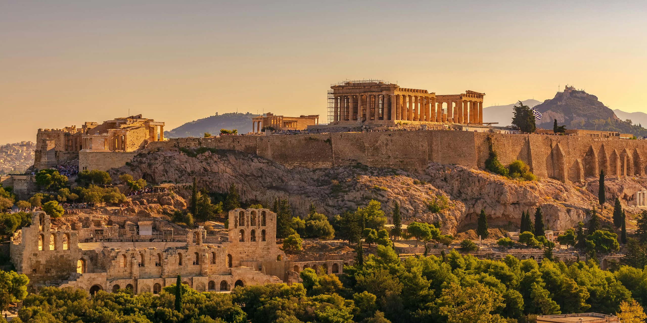 The Acropolis of Athens with the Parthenon.